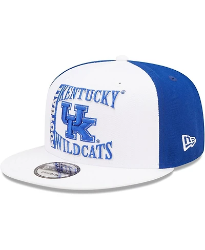 Men's New Era White, Blue Kentucky Wildcats Retro Sport 9FIFTY Snapback Hat