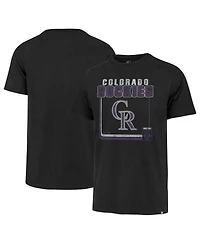 Men's '47 Brand Black Colorado Rockies Borderline Franklin T-shirt