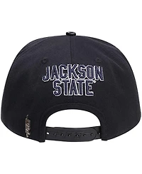 Men's Pro Standard Black Jackson State Tigers Arch Over Logo Evergreen Snapback Hat