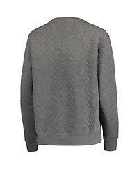 Women's Pressbox Heather Charcoal Texas A&M Aggies Moose Quilted Pullover Sweatshirt