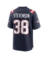 Men's Nike Rhamondre Stevenson Navy New England Patriots Game Jersey