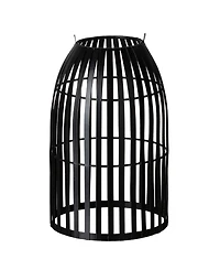 Glitzhome 9.75" H Metal Woven Solar Powered Outdoor Hanging Lantern