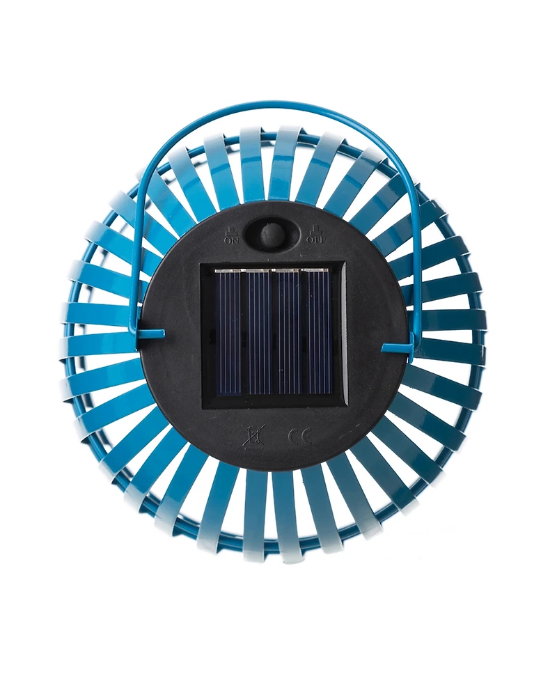 Glitzhome 9.75" H Metal Woven Solar Powered Outdoor Hanging Lantern