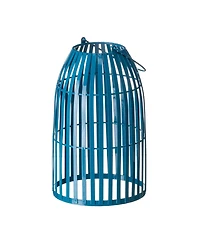 Glitzhome 9.75" H Metal Woven Solar Powered Outdoor Hanging Lantern