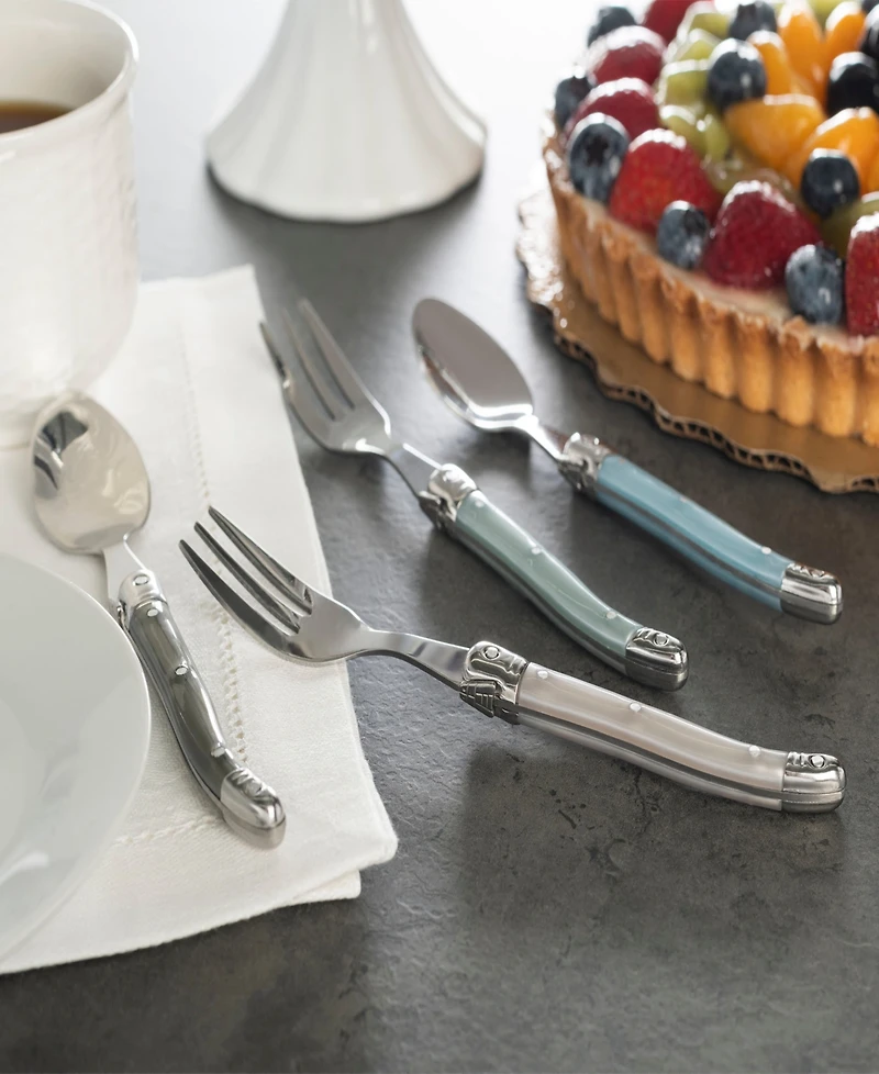 French Home Laguiole Cocktail or Dessert Spoons and Forks, Set of 8