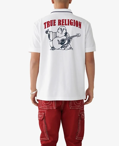 True Religion Men's Regular Fit Short Sleeve JV7 Polo Shirt