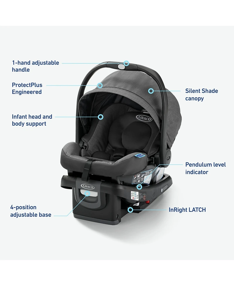 Graco SnugRide Dlx Baby Car Seat Featuring Load Leg Technology