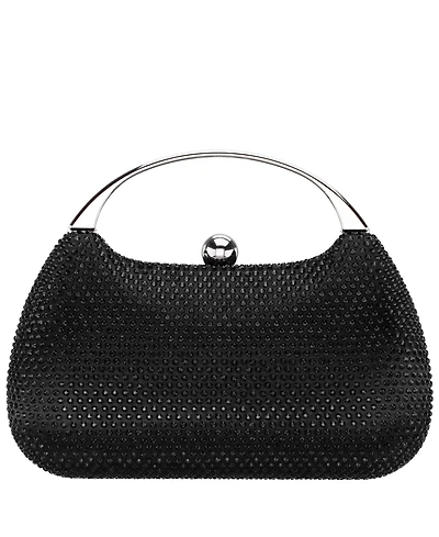 Nina Crystal Minaudiere with Metal Handle
