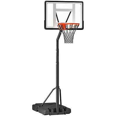 Soozier Portable Basketball Hoop with Backboard, Wheels, 8-10 ft,