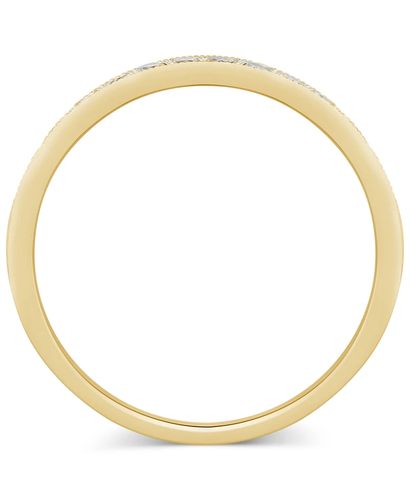 Diamond Milgrain Band (1/4 ct. t.w.) 14k White or Yellow Gold