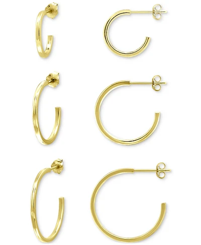 Giani Bernini 3-Pc. Set Graduated Hoop Earrings, Created for Macy's