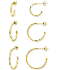 Giani Bernini 3-Pc. Set Graduated Hoop Earrings, Created for Macy's