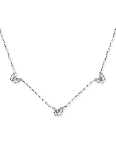 Giani Bernini Butterfly Trio Collar Necklace, 16" + 2" extender, Created for Macy's