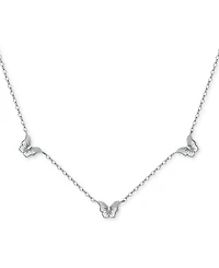 Giani Bernini Butterfly Trio Collar Necklace, 16" + 2" extender, Created for Macy's