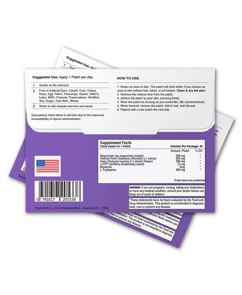 Sleep Aid Topical Vitamin Patch by PatchAid (30-Day Supply)