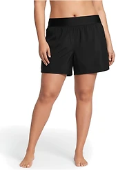 Lands' End Plus SunShade Upf 50 5" Board Shorts with Panty