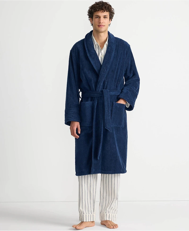 Lands' End Big & Tall Calf Length Turkish Terry Robe