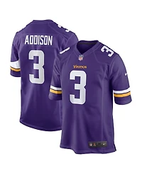 Men's Nike Jordan Addison Purple Minnesota Vikings 2023 Nfl Draft First Round Pick Game Jersey