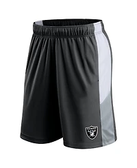 Men's Fanatics Black Las Vegas Raiders Prep Colorblock Shorts
