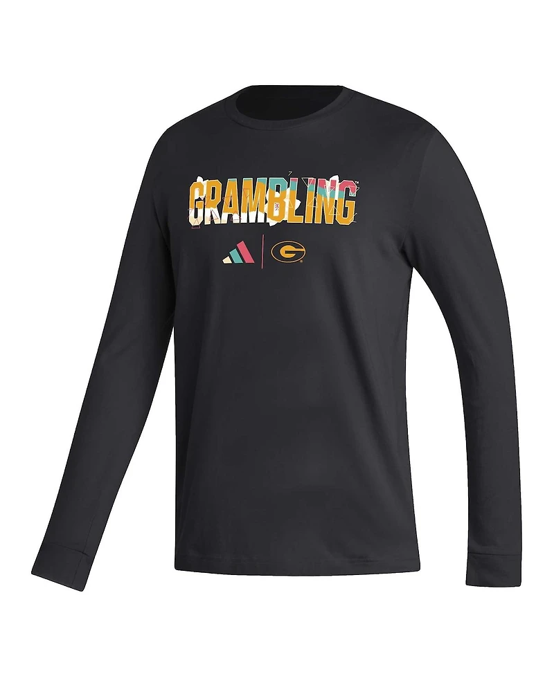 Men's adidas Black Grambling Tigers Honoring Excellence Long Sleeve T-shirt