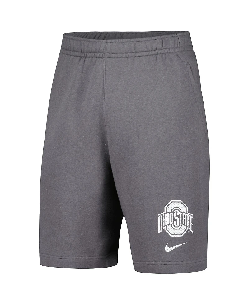 Men's Nike Gray Ohio State Buckeyes Fleece Shorts