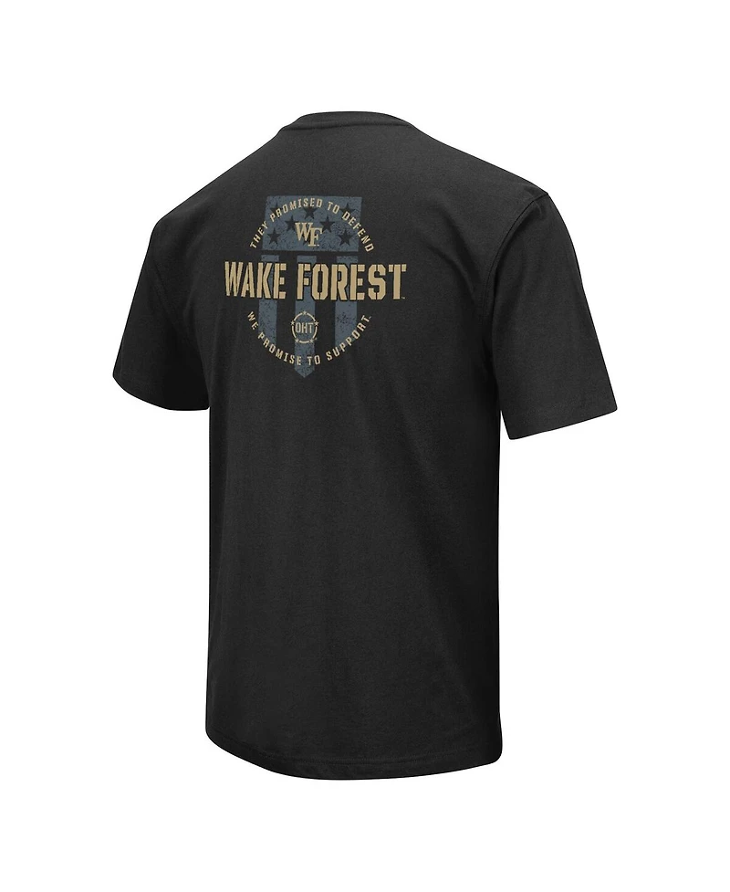 Men's Colosseum Black Wake Forest Demon Deacons Oht Military-Inspired Appreciation T-shirt