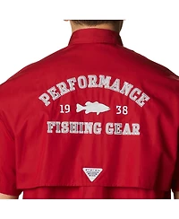 Men's Columbia Crimson Alabama Tide Bonehead Button-Up Shirt
