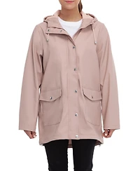 Rokka&Rolla Women's Waterproof Rain Coat Rubberized Jacket