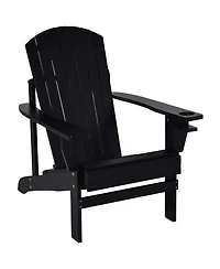Outsunny Wood Adirondack Chair, Wooden Outdoor & Patio Seating,