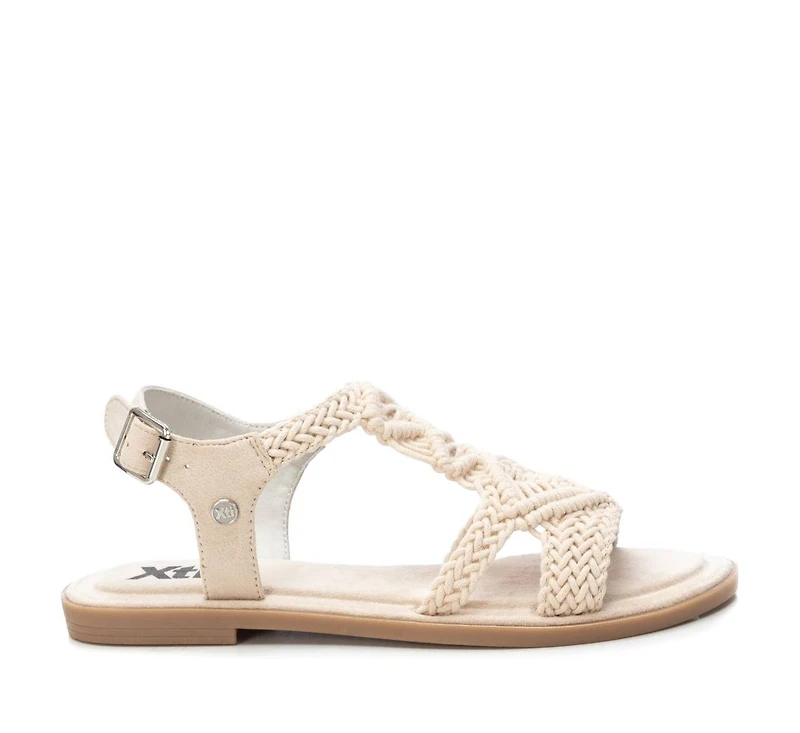 Women's Braided Strap Flat Sandals By Xti