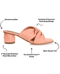 Journee Signature Women's Charlize Twisted Slip On Dress Sandals