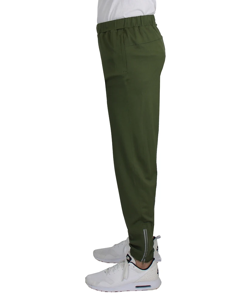 Blue Ice Men's Moisture Wicking Performance Joggers with Reflective Trim Ankle Zippers