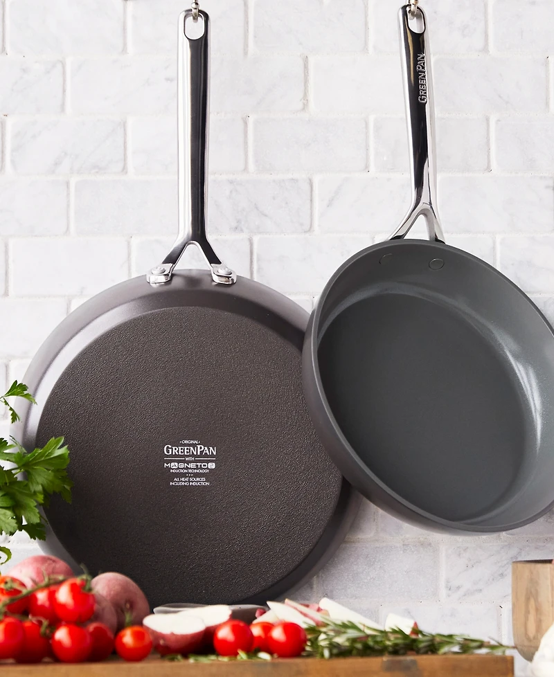 GreenPan GP5 Hard Anodized Healthy Ceramic Nonstick 2-Piece Fry pan Set, 9.5" and 11"