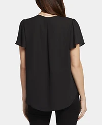 Nydj Women's Flounce Sleeve Blouse