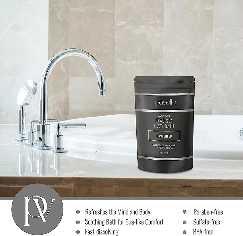 Pavelle Dead Sea Fizzy Bath, Sea Salt Bath Fizz