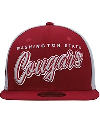 Men's New Era Crimson Washington State Cougars Outright 9FIFTY Snapback Hat