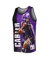Men's Mitchell & Ness Vince Carter Purple Toronto Raptors 1998-99 Hardwood Classics Player Burst Tank Top
