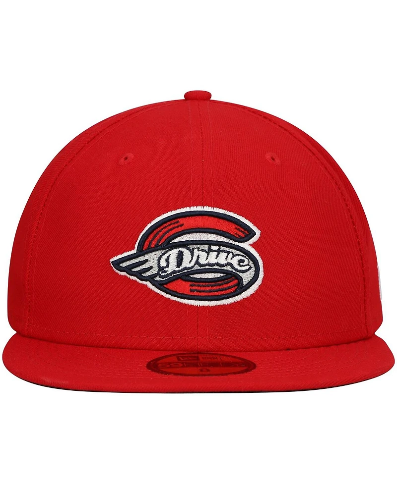 Men's New Era Red Greenville Drive Authentic Collection Team Home 59FIFTY Fitted Hat