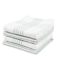 Kaf Home Monaco Cotton 4 Piece Kitchen Dish Towel, 18" x 28"