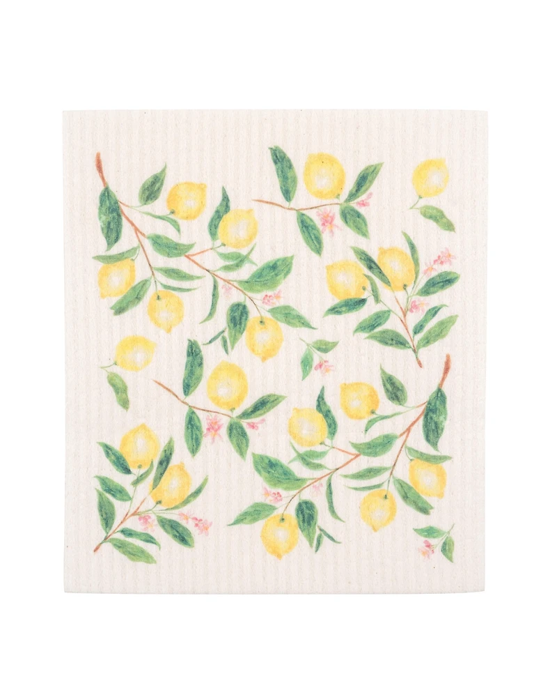 Kaf Home Swedish Dish Cloths, All Over Lemon, Set of 4