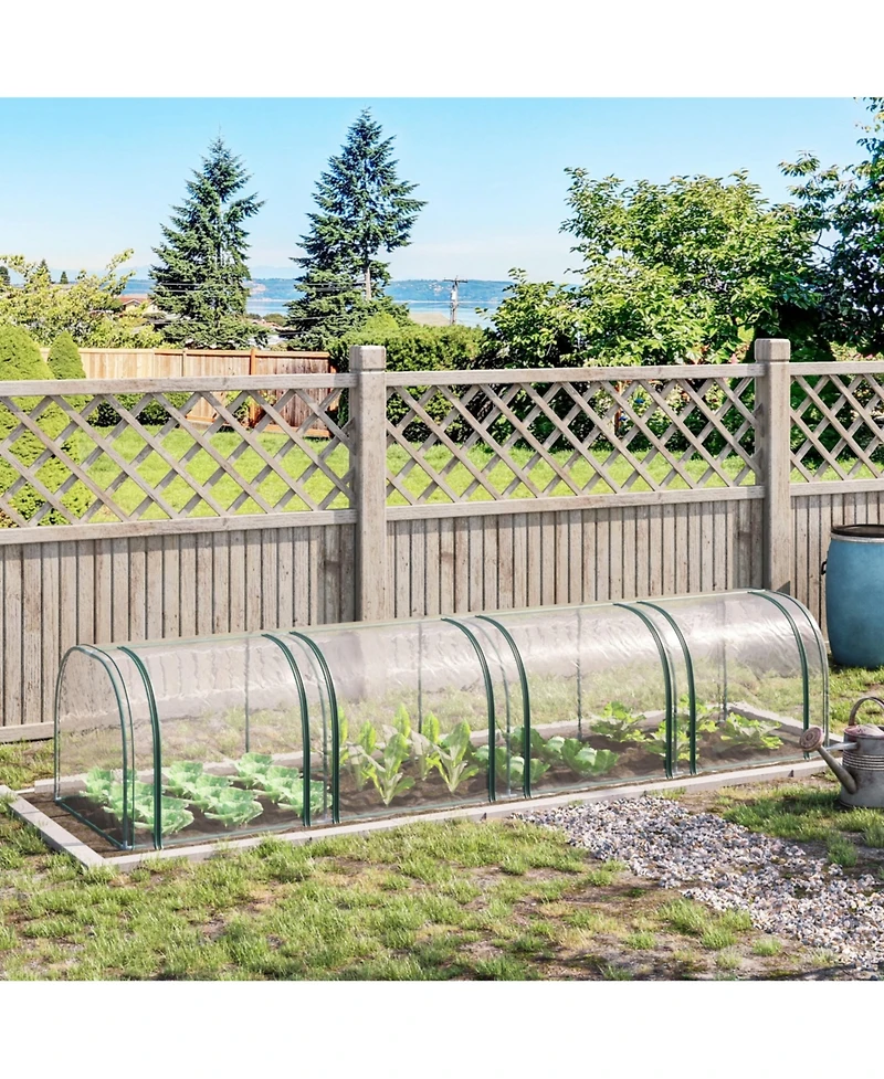 Outsunny Portable Tunneled house with Zippe Doors