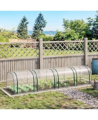 Outsunny Portable Tunneled house with Zippe Doors