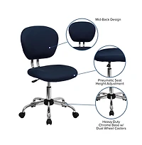 Emma+Oliver Mid-Back Mesh Padded Swivel Task Office Chair With Chrome Base