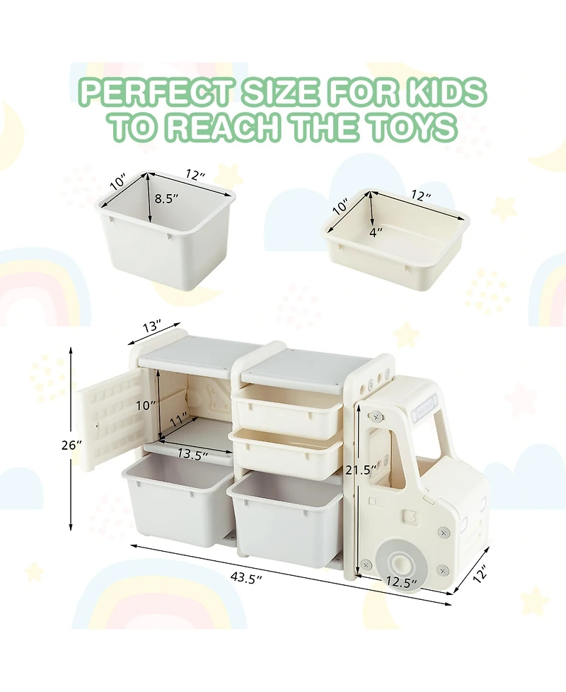 Kids Toy Storage Organizer Toddler Playroom Furniture