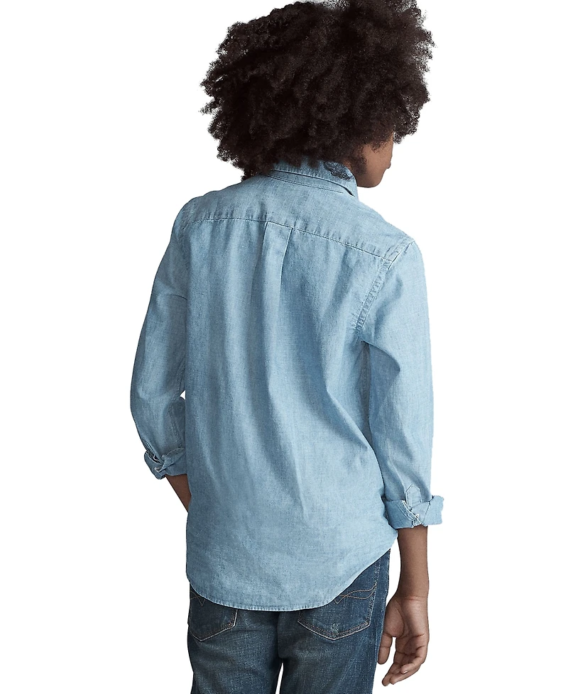 Polo Ralph Lauren Big Boys Cotton Chambray Sport Shirt