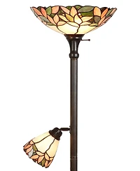 Dale Tiffany Crystal Leaf Floor Lamp with Side Light