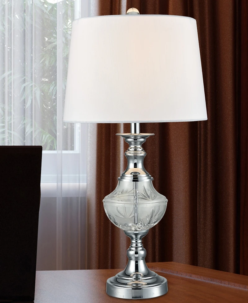 Dale Tiffany Frosted Murray Lead Crystal Table Lamp