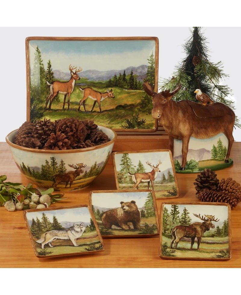 Certified International Mountain Summit 3-d Moose Cookie Jar