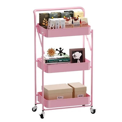 Mega Casa 5 tier Rolling Utility Cart with Lockable Wheels