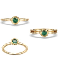 2-Pc. Set Ruby Bridal (1/3 ct. t.w.) 14k Gold-Plated Sterling Silver (Also Emerald & Sapphire)